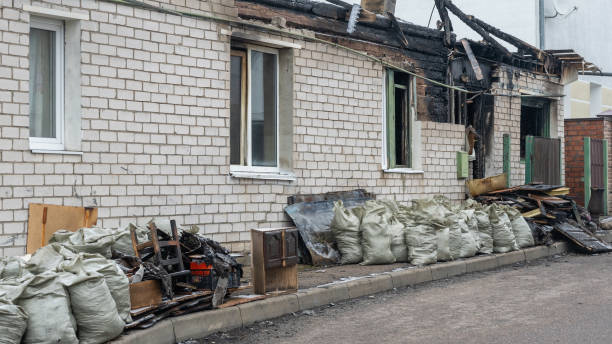 Professional Fire Damage Removal technician working in Le Center, MN